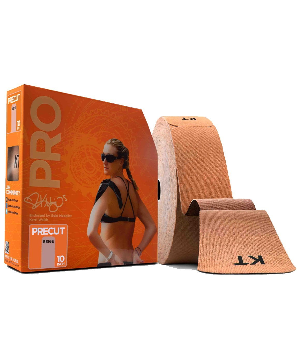 KT TAPE PRO Synthetic Elastic Kinesiology Therapeutic Tape 150 Foot/ 10