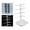 White, variant on Five-Layer Sunglasses Display Rack Eyeglass Glasses Stand Holder with Good Portability, can Hold 5 Pairs of Glasses - black and white