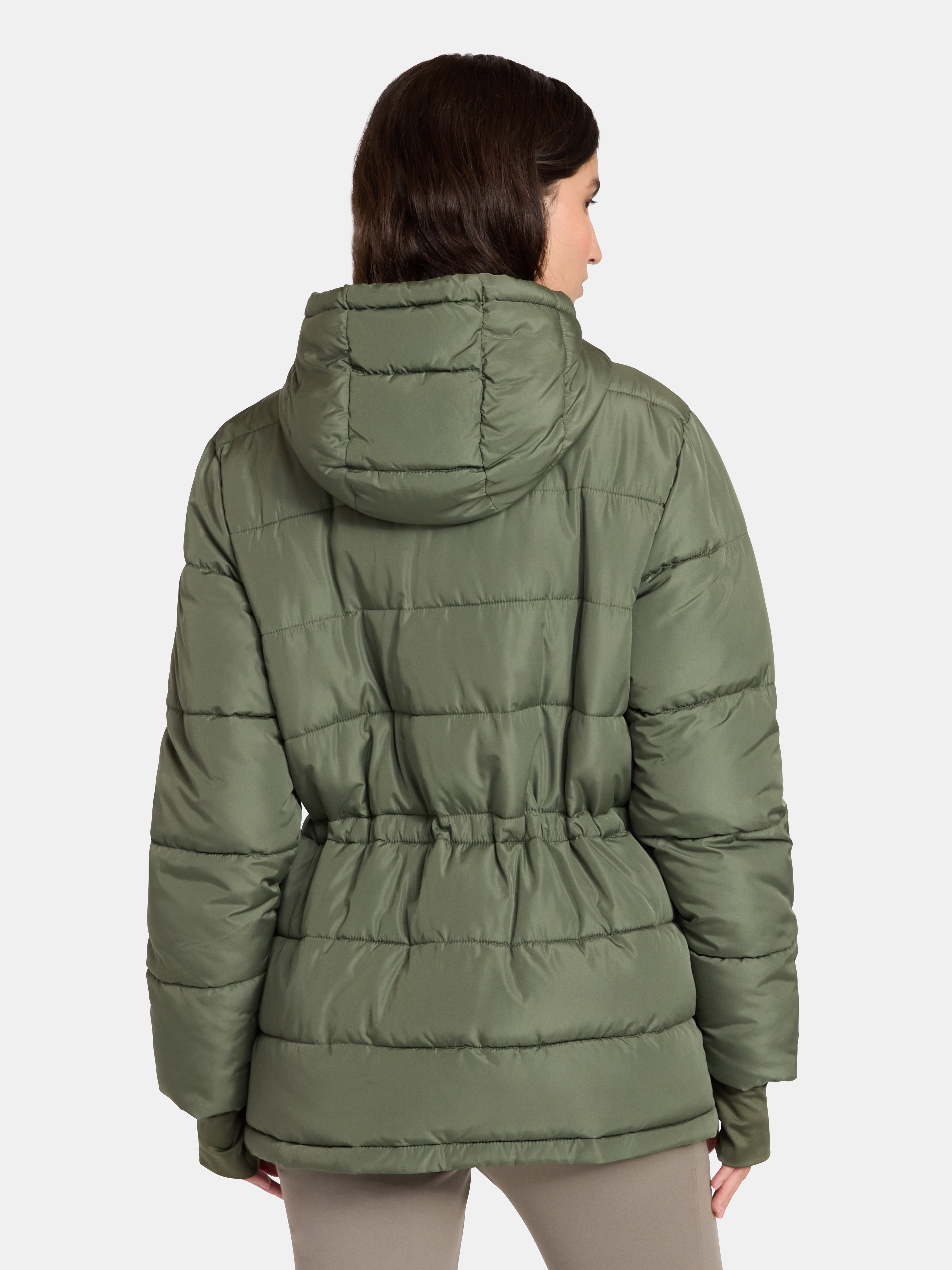 Ozark Trail Women's and Women's Plus Mid Length Puffer Coat, Sizes XS-2X