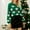 Green, variant on Patlollav Christmas Sweater Womens Clothing Print Round-Neck Long Sleeve Tops