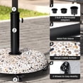 thumbnail image 3 of Crestlive Products 45 lbs Round Heavy Duty Cobblestone Concrete Patio Umbrella Base with 4 Wheels, 3 of 7