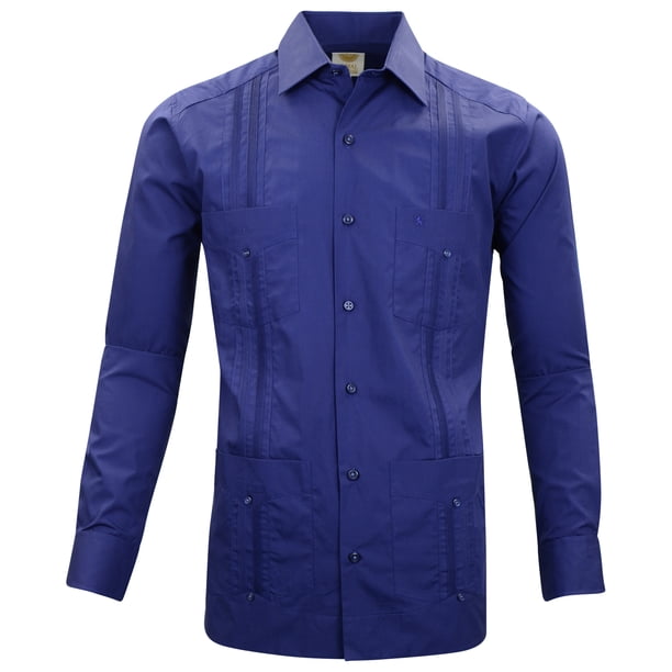 Manchester Guayabera Regular Fit Azul Francia, CH Manchester 3552C