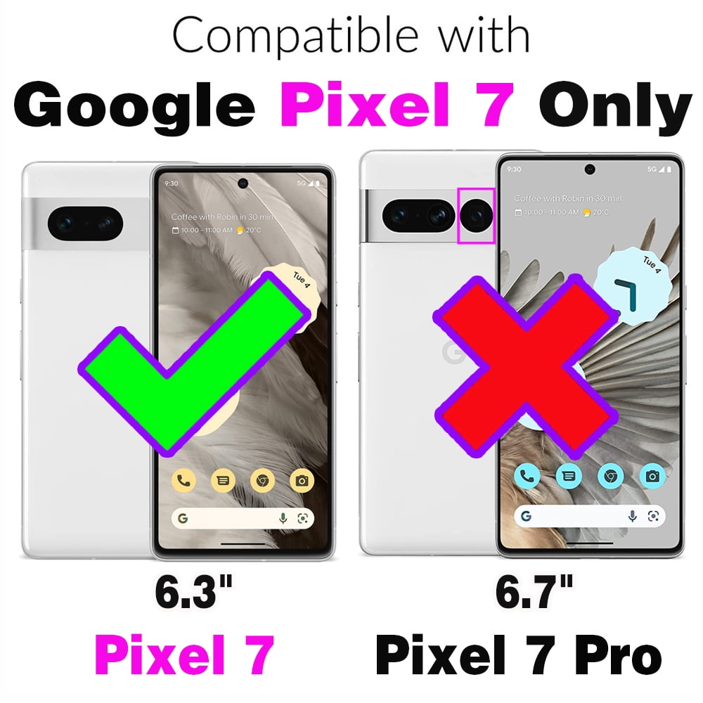 Furiet Wallet Case for Google Pixel 7 5G with Wrist/Shoulder Strap, Card Slots Zipper Flip Purse Luxury PU Leather Card Holder Stand Cell Phone Cover for Pixel7 Pixle Seven 6.3 Women Girls Purple