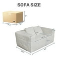thumbnail image 3 of Bean Bag Chair for Adults Loveseat Sofa with Two Back Cushions Cloud-Like Comfort No Assembly Needed Corduroy Floor Couch for Small Spaces Apartments Offices Living Rooms, 3 of 7
