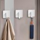 thumbnail image 5 of Gancho de toalla de acero inoxidable en pack de 2 • Soporte adhesivo fuerte en la pared • Organizador resistente al óxido para baño y cocina • 5,6x4,5 cm, 5 of 6