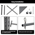 thumbnail image 4 of Stationary Reel Dispenser, 6 Axles Wire Spool Rack Cable Holder Dispenser Stand, Cold-Rolled Steel Conduit Display Storage with Locked Wheels, Gray, 4 of 6