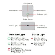 Core Innovations CTP500 Wireless Mini Portable Thermal Printer & Label Maker + Paper, Android & iOS (Gray)