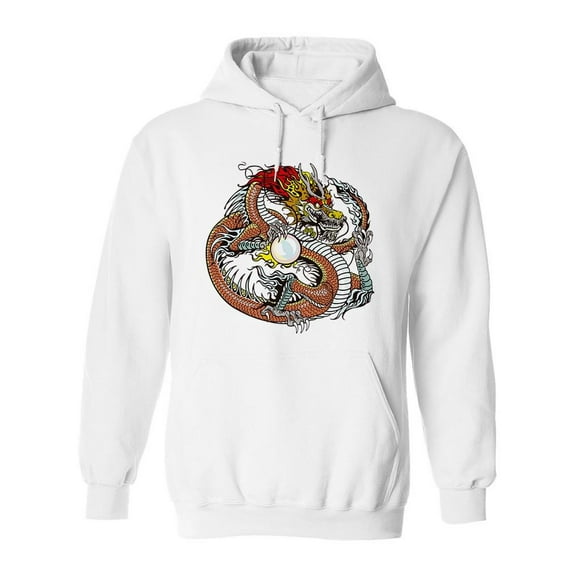 Chinese Dragon Holding A Pearl Hoodie Men -Image by Shutterstock, Male Large