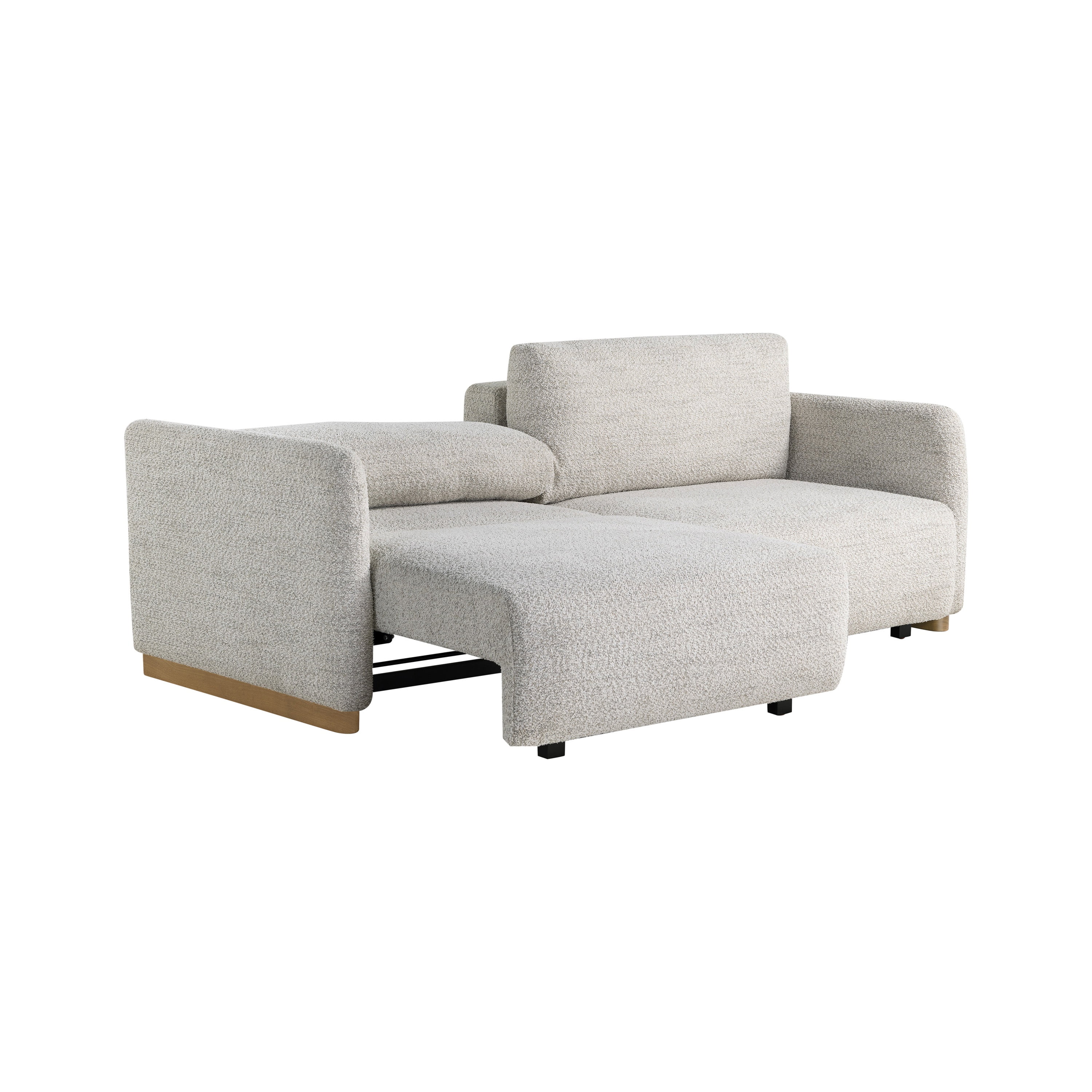 Serta Tatum Modern Convertible Sleeper Sofa, Ivory