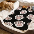 thumbnail image 2 of High-Definition Digital Printed Urine Pads with Pink Paw Print Embroidery on a Black Background, 2 of 9