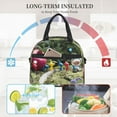 thumbnail image 4 of Lsque Pikmin Pattern Lunch Bag ,Insulated Lunch Box, Small Leakproof Cooler Food Lunch Containers Reusable High Capacity Lunch Tote Bags, 4 of 7