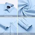 thumbnail image 4 of sogami Men's Stain-Resistant Slim Fit Dress Shirts Long Sleeve Stretch Button Down Shirt, 4 of 8