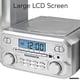 thumbnail image 3 of Magnavox MM435M2-SL Sistema compacto de estantería para CD de 3 piezas con radio estéreo FM digital, tecnología inalámbrica Bluetooth y control remoto en plateado | Pantalla LCD | Compatible con puert, 3 of 5