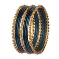 thumbnail image 6 of Efulgenz Indian Bangles Set Metal Bangles One Dozen Plain Glossy Alloy Bangles with Crystal Oxidized Bangles Bohemian Bracelet Bollywood Party Wedding Jewelry Indian Bangles for Women (18 Pcs), 6 of 6