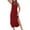 Red1, variant on Kojanyu Women's Solid or Printed V-Neck Sleeveless Maxi Beach Dress with Pockets & Side Slit – Loose Summer Sundress