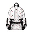 thumbnail image 3 of Cow and Strawberry White Pattern Cute School Backpack Bag for School with Padded Back and Adjustable Shoulder Straps 15.25"x11.5"x5.25", 3 of 5