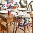 thumbnail image 2 of Sm:)e Stars Cross Flowers 4th of July Table Runner 13x72 Inch, Patriotic Decor Durable and Stylish Independence Day Party and Family Gathering Supply, 2 of 6