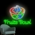thumbnail image 3 of Handmadetneonsign Fruits Bowl Neon Sign, Fruits Salad Neon Light Wall Art Decor, Salad Bowl Wall Decor, 3 of 5
