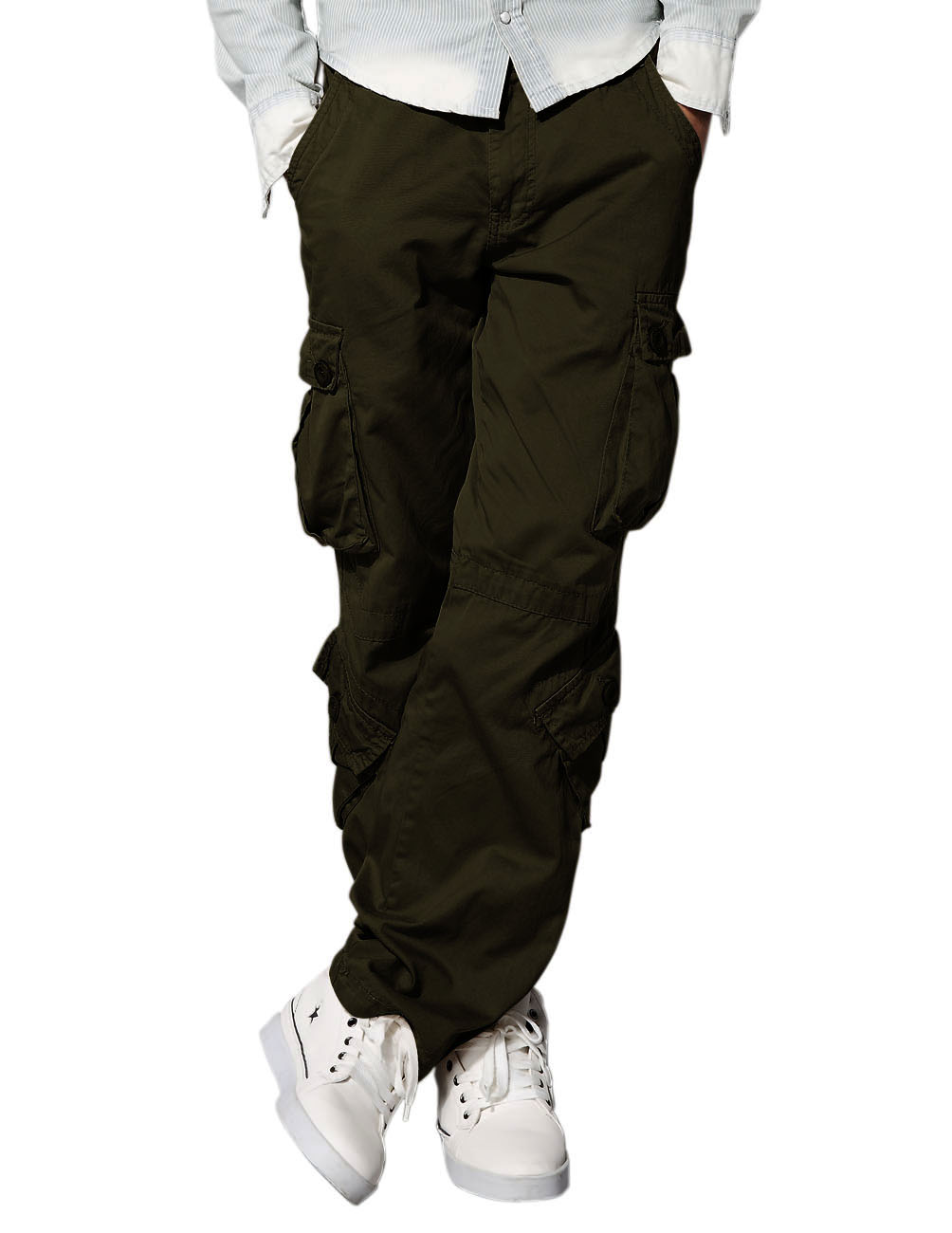 Relaxed Fit Cargo Pants Military Combat 