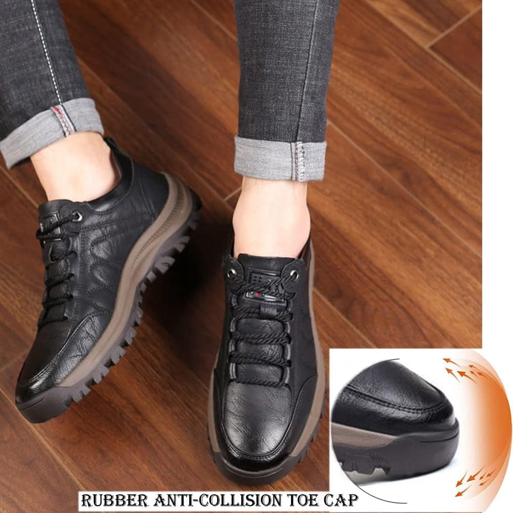 Men Hiking Shoes Arch Support Anti-Fatigue Anti Slip Shock-Absorbing Outdoor Snow Warm Running Boots,Large Sizes 6 to 13