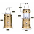 thumbnail image 2 of Linterna de camping solar recargable con manivela, luz de antorcha para iluminación exterior, linterna de camping impermeable IPX4, 3 métodos de carga, luz de camping impermeable para senderismo, kit de supervivencia, para camping, excursiones, rescate, pesca, cueva (color) Kuyhfg Sin marca, 2 of 5