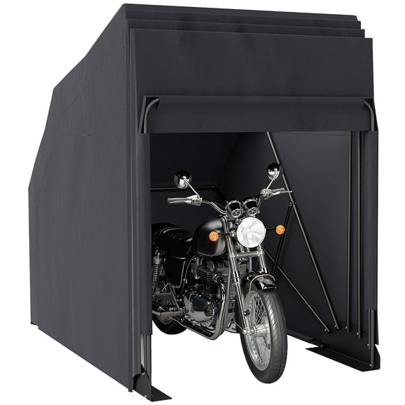 Outsunny Motorcycle Shelter, Waterproof Motorbike Cover w/ 2 Mesh Windows