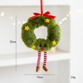 thumbnail image 6 of Gingerbread Man Doll Christmas Hanging Pendant Cute Plush Christmas Tree Decoration Wreath Elf Christmas Gift Festive Supplies (Wreath), 6 of 7