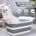 thumbnail image 2 of Bañera plegable para perros, bañeras para perros para bañarse, bañera portátil, bañera para perros, bañera para mascotas y bañera para perros para perros/gatos/mascotas (gris), 2 of 5