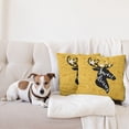 thumbnail image 4 of Ambesonne Saying Throw Pillow Cover 2 Pack, Silhouette of Deer, 16", Earth Yellow Black White, 4 of 7