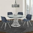 thumbnail image 5 of Hawthorne Collections Round Contemporary Stainless Steel Dining Table in Silver, 5 of 5