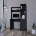 thumbnail image 2 of FM FURNITURE Rumford Computer Desk with Three Shelves Engineered Wood Black, 2 of 7