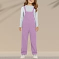 thumbnail image 5 of Mercatoo Boy's Girl's Straight Leg Jumpsuit Loose Fit Casual Bib Overalls Sleeveless Multi Color Kid's Toddlers with Pockets Overalls, 5 of 6