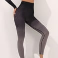 thumbnail image 5 of Leggings for Women Gradient Color Workout High Waist Hip Lifting Seamless Yoga Pants Running Gym Leggings (M, Black), 5 of 5