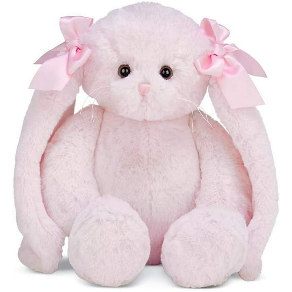 Bearington Bun Bun Pink Plush Bunny Stuffed Animal, 14 inches