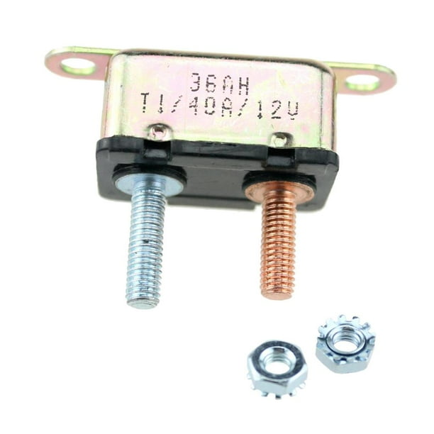 Disyuntor De Restablecimiento Automático 40 Amperios -28v Fusible De Doble Batería Coche Barco Macarena Disyuntor de parada corta
