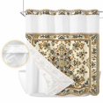 thumbnail image 2 of Boho Floral No Hook Shower Curtain Waterproof, Bathroom Curtains with Snap in Liners and See Through Top Window, Modern Abstract Ethnic Tribal Patterns Hotel Style Bathtub Curtains Shower 72"Wx78"L, 2 of 8