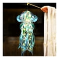 thumbnail image 2 of HIBIBUD Colorful Jellyfish Lamp with Long Lace Ribbon Portable Jellyfish Lantern with Handle LED Night Light Decoration for Bedroom Garden Porch Wedding Holiday Party Hanging Lamp Ocean Decor Blue, 2 of 4