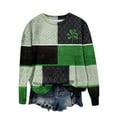 thumbnail image 3 of St. Patrick's Day Sweatshirts for Women Long Sleeve Crewneck Irish Sweatshirts Irish Clover Shirts for Women Green Shirts for Women Irish Gift Casual Loose Long Sleeve Fit Tops(Light Green,XXL), 3 of 4