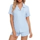 thumbnail image 1 of MKLEKYY Conjunto De Pijama De Mujer Con Pantalones Cortos Y Mangas Cortas, Con Botones, Para Dormir, Suave, Para El Hogar, 1 of 4