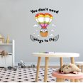 thumbnail image 1 of Home Wall Decal - You don't Need Wings to Fly - Beautiful Hot Air Balloon Design Beautiful Baby Elephant flying on Hot Air Balloon - Proudly Hand Made Decal - Size: 16 In(W) x 20 In(H), 1 of 5