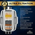 thumbnail image 2 of Exclusive Home Goods Rainfall Shower Head & Showerhead Filter System with Filter for Hard Water, 2 of 3