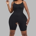 thumbnail image 1 of POUNOO Womens Ribbed Bodysuits Slim Fit Spaghetti Strap Crotchless Design Bodycon Fit Activewear Style Shapewear Gift, 1 of 5