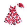 thumbnail image 1 of 2 Pecs Girls Dress Hat Flower Summer Party Holiday Princess Child 4-5, 1 of 7