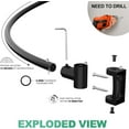 thumbnail image 5 of ‎NingFu 38" to 72" Adjustable Arched Curved Shower Curtain Rod, Aluminium, 5 of 7