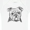 thumbnail image 4 of Inktastic English Bulldog Sketch Portrait Boys or Girls Baby Bodysuit, 4 of 5