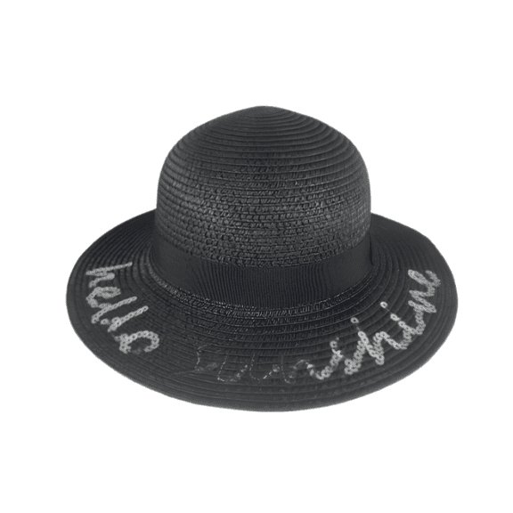 Hello Sunshine Sunhat with Sequins - Small - Black