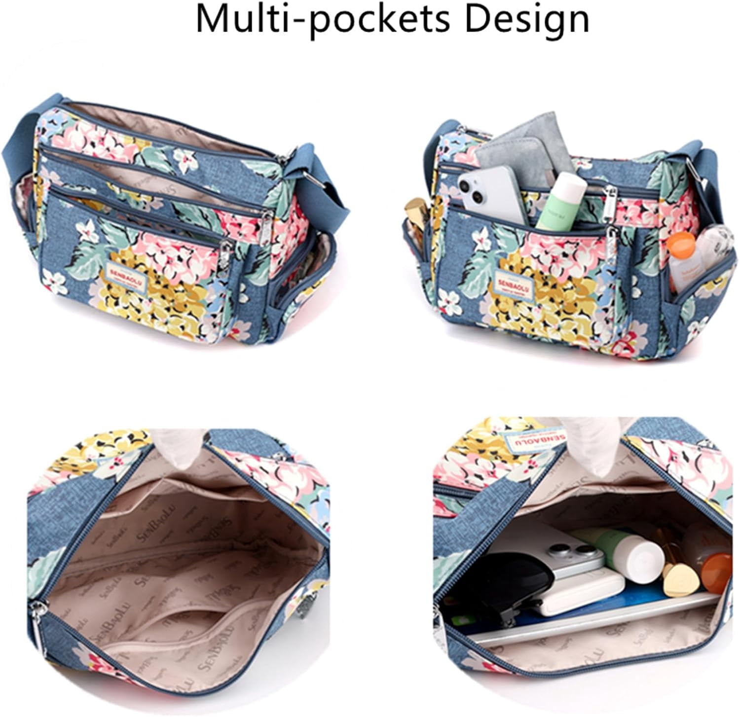 Shoulder Bags for Women Nylon Crossbody Bags Waterproof Lightweight Messenger Purses and Handbags