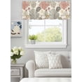 thumbnail image 4 of Watercolor Coral Seashell Starfish Valances for Windows,Kitchen Valance Rod Pocket Short Curtain, Vintage Marine Life Valance Curtain Window Valances for Bedroom Bathroom Living Room 42x12in, 4 of 9