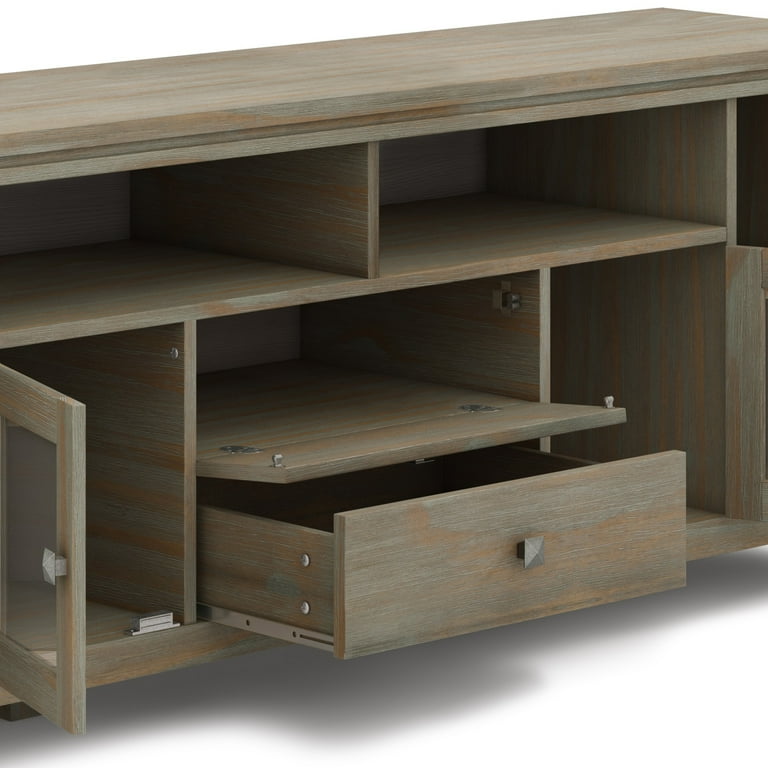 Wyndenhall essex solid wood 72 inch wide contemporary tv media cheap stand for tvs up to 80 inches