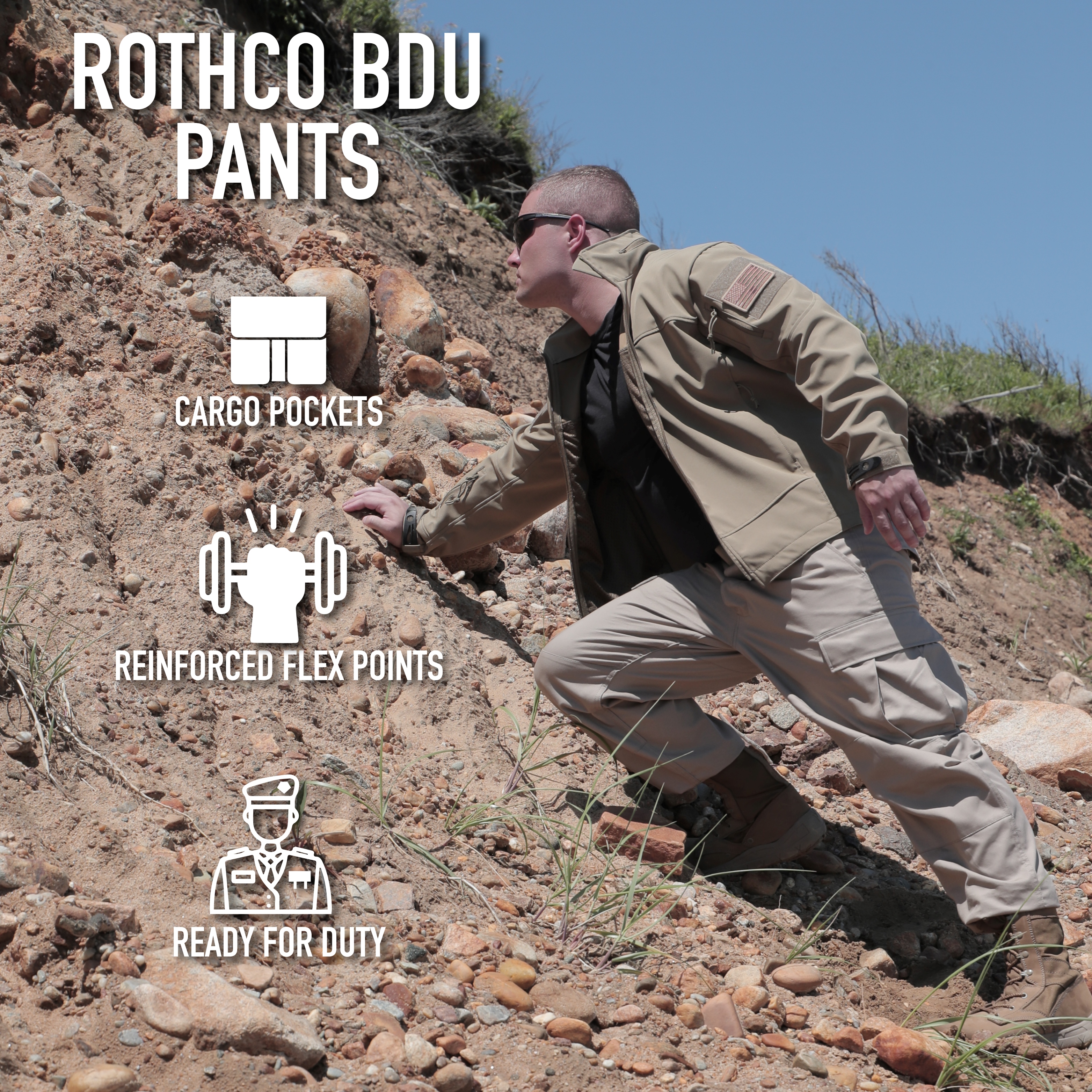 Rothco BDU Cargo Pants,Khaki,3XL - image 2 of 6